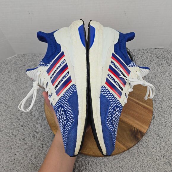 Adidas Mens 10 Ultra Boost 1.0 Kansas Jayhawks Blue White Gym Running Shoe main image 11